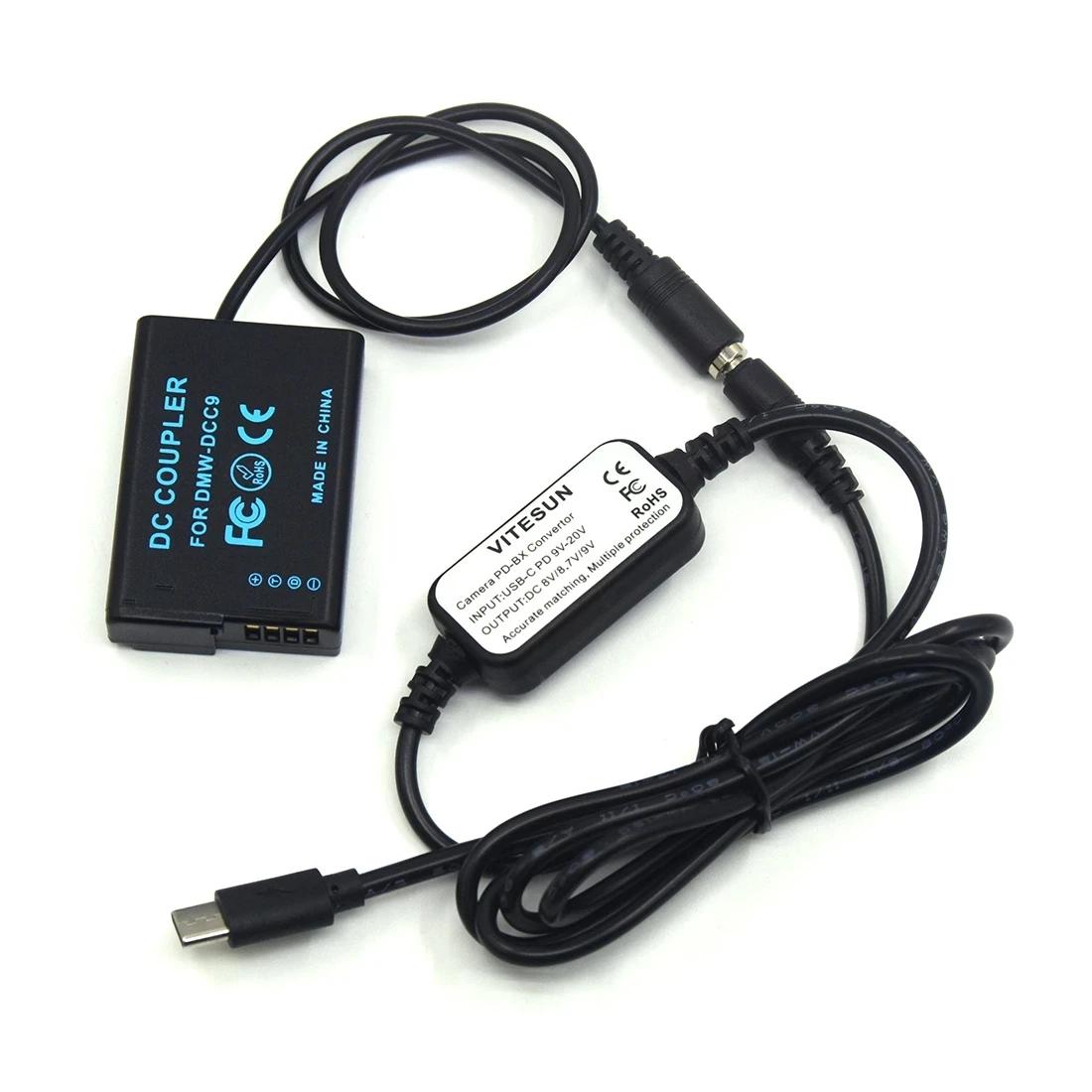 DMW-BLD10 ¥ ͸  USB C Ÿ USB-PD ȯ-DC ̺, DCC9 Ŀ÷, ͽ DMC-GX1 DMC GF2 G3 G3K G3R G3T G3W G3EGK